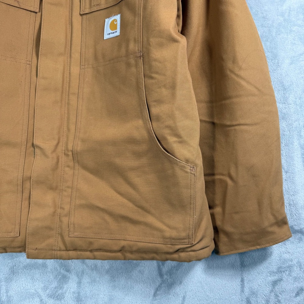 Vintage Carhartt C03 BRN Arctic Quilt Lined Duck Canvas Jacket  Coat Men's sz 46 - Picture 3 of 10
